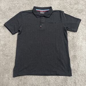 Porsche Driver's Selection 75 Years Gray Button Collared SS Polo Shirt Men's XS